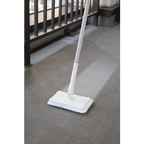 Yamazaki Sangyo Brush for Balconies, Entrances, Tiles, and Decks, Sponge with Handle, Single Handle, Detachable Head, Brush Width 20cm x Total Length