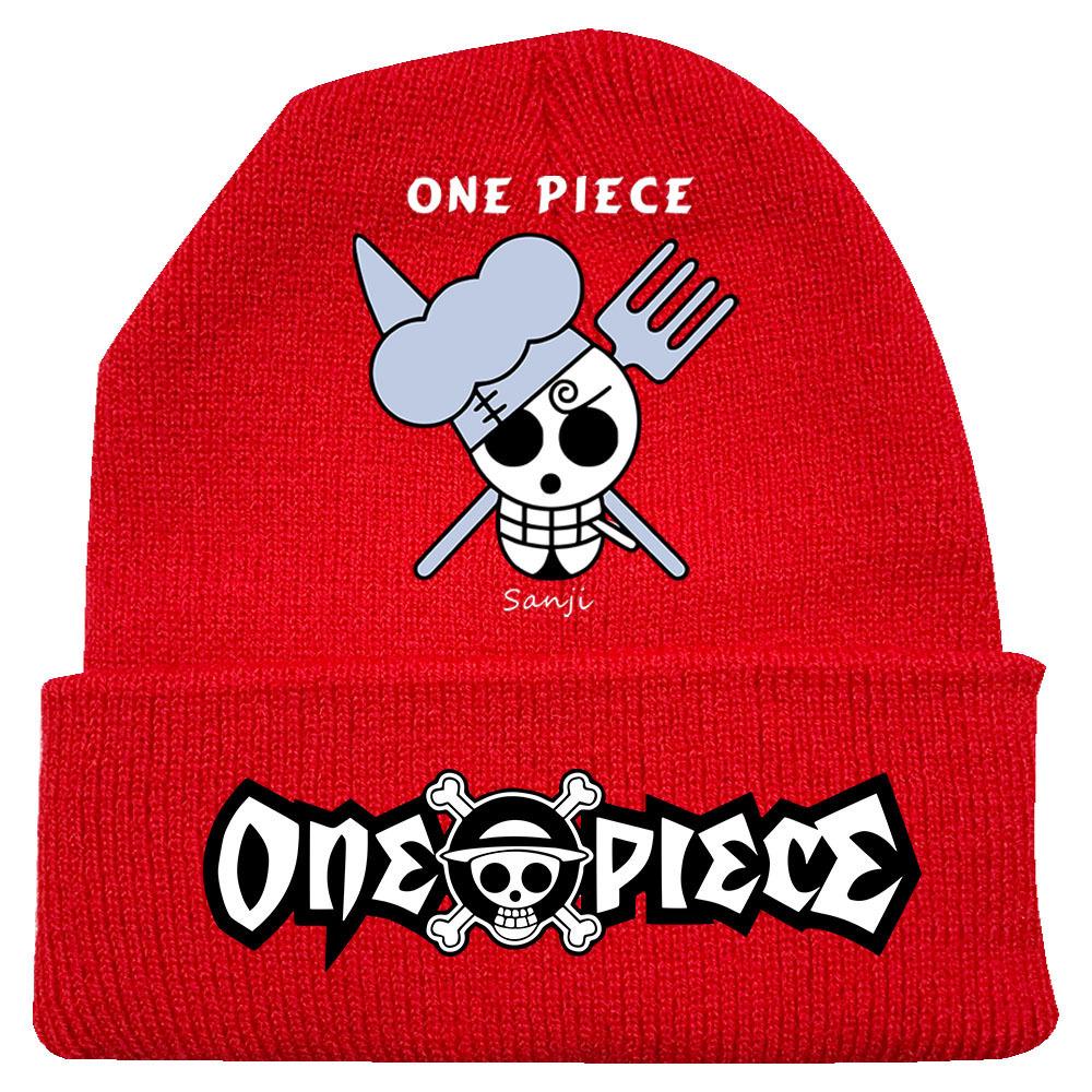 One Piece Anime Knit Hat: Warm Velvet Lined, Rolled Brim, Adult Outdoor Beanie