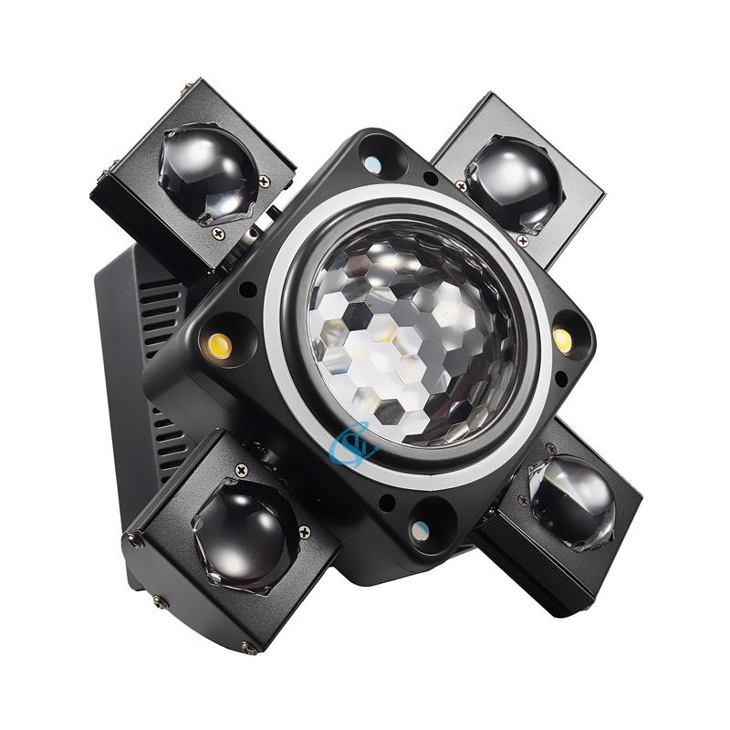 

Светодиодные огни DJ Диско Вращающаяся голова Лазер 80 Вт Вращающаяся голова Стробоскоп Лучевой свет Цветной Эффект магического шара Бар Клуб Мероприятие UK Plug чёрный