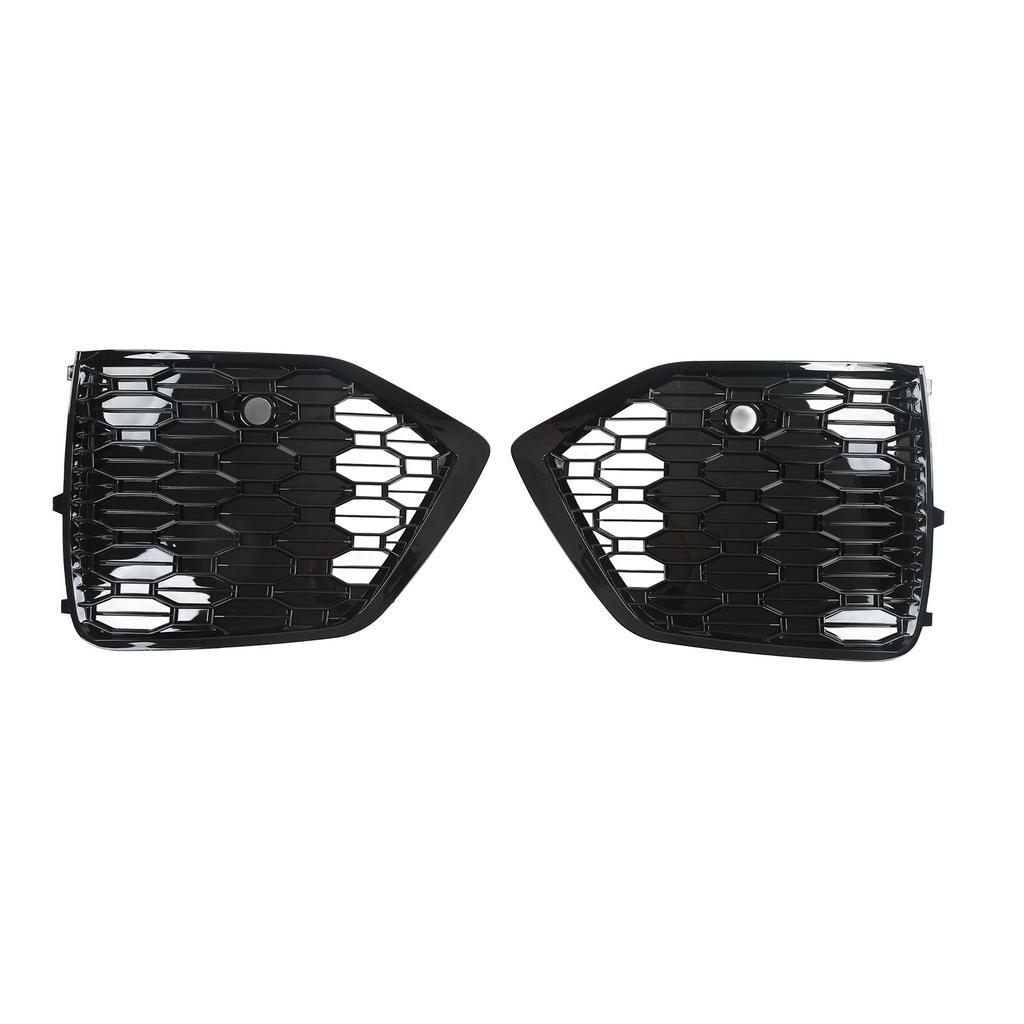 2Pcs Front Fog Lamp Light Grille Cover for RSQ8 Style Glossy Black for Q5 80A Facelift 2021 and