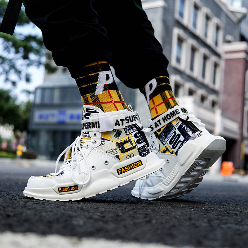 Increase Height Shoes Basckets Loafers for Men Fashion Tennis High Top Sneakers with Rubber Sole Sports Shoes Chaussires Tennis