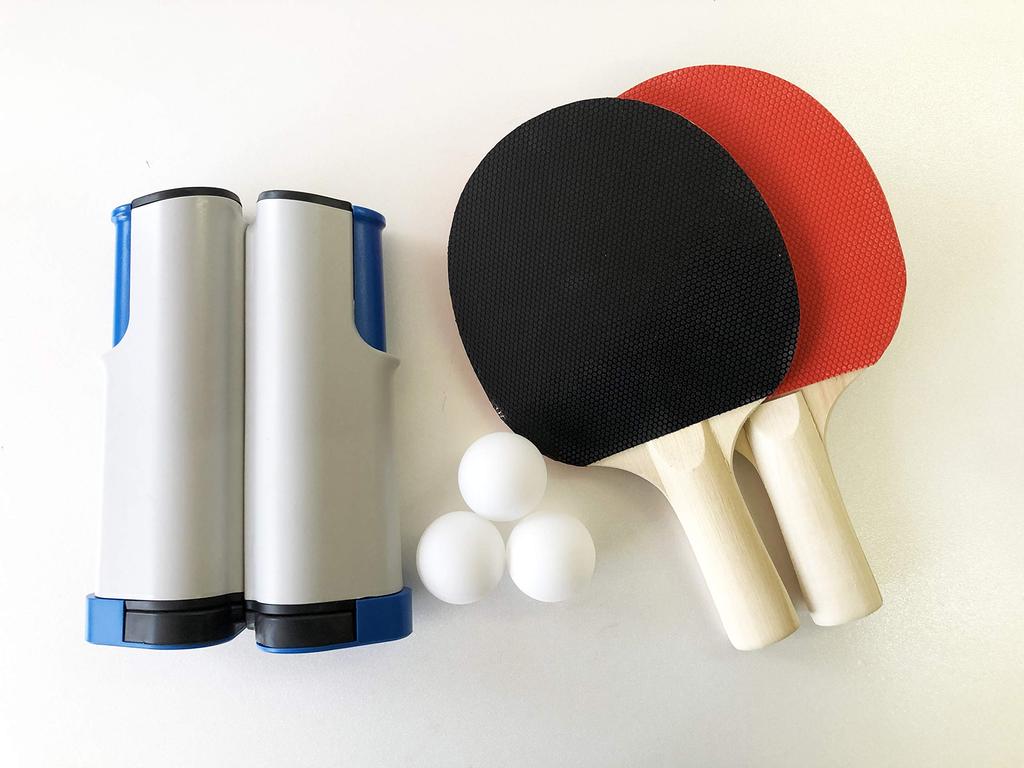 LITEC Family Table Tennis Play Table Tennis At Home with 2 and 3 Balls Set Rackets, Net, (108cm)