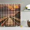 Beautiful Scenic Forest Mountain Shower Curtains Fabric Waterproof Polyester Bathroom Curtain For Bath With Hooks 180X180Cm