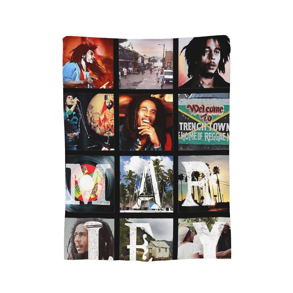 Bob Marley Reggae Ajax  Fleece Blanket Rasta Music Creative Throw Blankets for  Sofa Bedding Lounge Rug Piece,