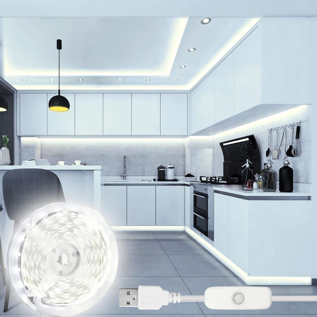 5V USB LED Streifen SMD2835 Weiß Warm Unter Schrank Lichter Streifen TV Hintergrund Beleuchtung