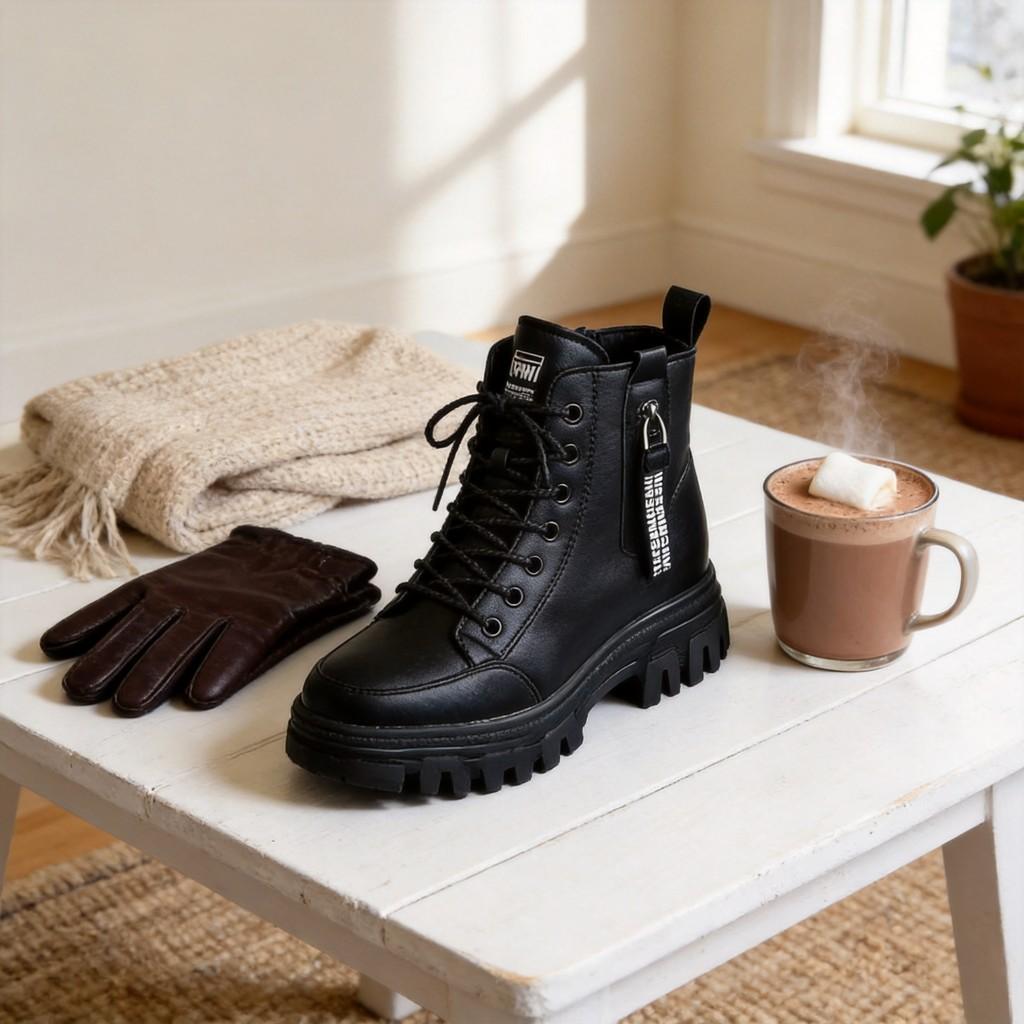 Winter Womens Ankle Boots With Faux Fur Lining For Cold Weather Comfort