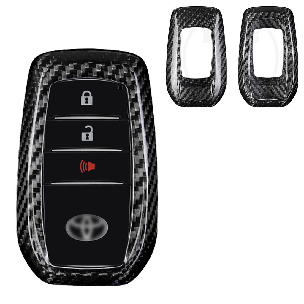 for Toyota key fob cover Carbon Fiber Key Shell for Toyota Venza RAV4 Land Cruiser Fortuner Mirai Collora Smart Key Case 2023