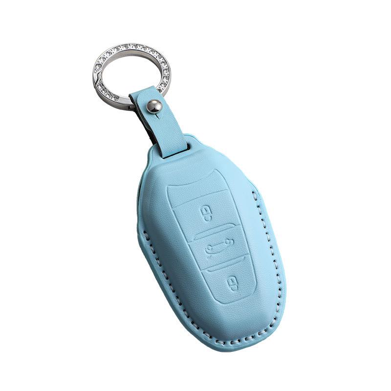 Versatile Citroen Key Cover: Premium Leather Shell for C5X, C6, AIRCROSS, Tianyi C5 (Japanese/Korean Style)
