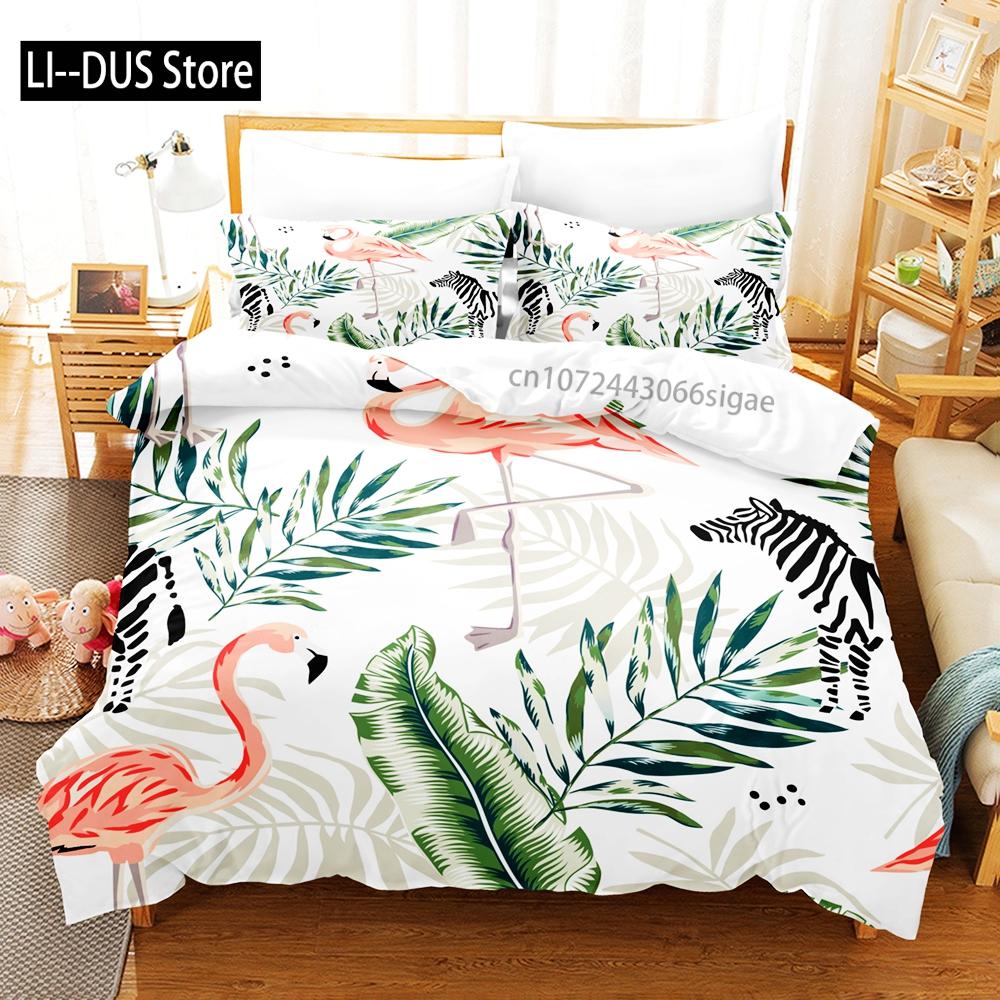 Firebird Bedding Set Single Twin Full Queen King Size Flamingo ed Set Aldult Kid Bedroom Duvetcover Sets 3D Anime Animal 037