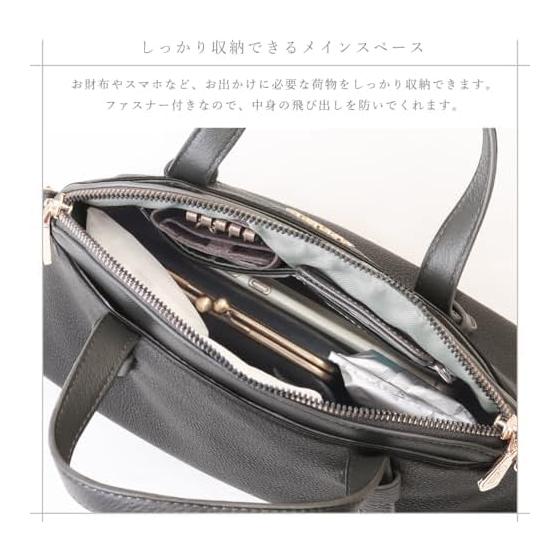 [Cleria] Shoulder bag for women, genuine leather, small 2-way crossbody handbag, Grage series [CL-51001]