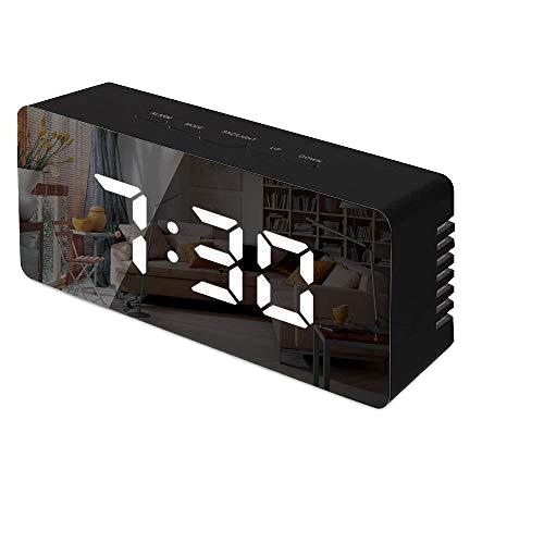 New Design Mirror Desk Clock Hot Selling Digital Alarm Clock LED Thermometer Display Table Desktop Clock