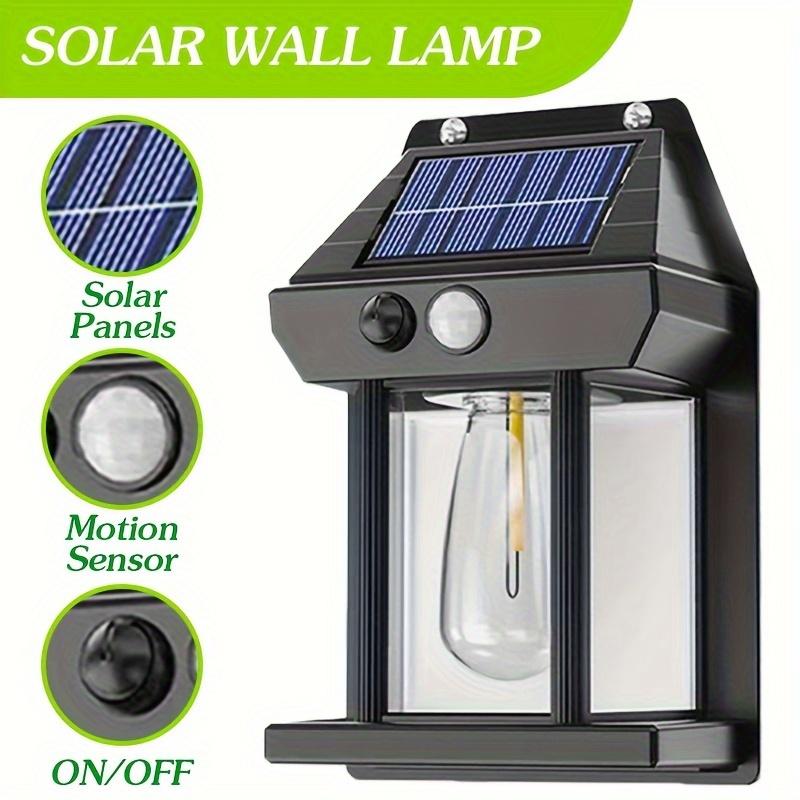 Solar Power Outdoor Wall Light, Waterproof Garden Lamp for Yard Fence Motion Sensor, Auto Illumination for Security & Decoration
