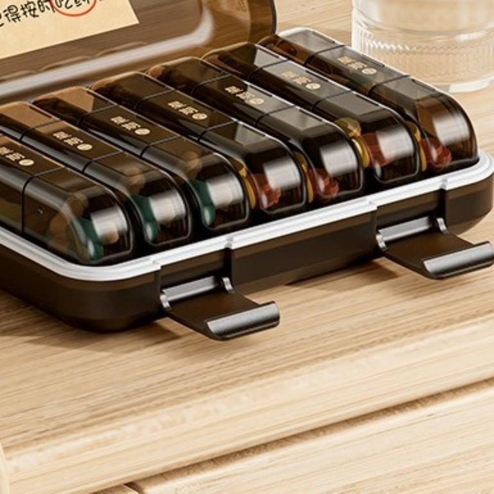 Portable Medicine Box Japanese-style Weekly Pill Organizer Pill Packing Box  Daily Medication