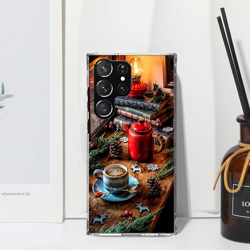 

Winter Coffee Christmas Phone Case For Samsung Galaxy Note 20 Ultra 10 Plus 9 8 M11 M12 M21 M30S M32 M51 M52 J4 J6 + J8 Art Fund Galaxy Note 10 Plus