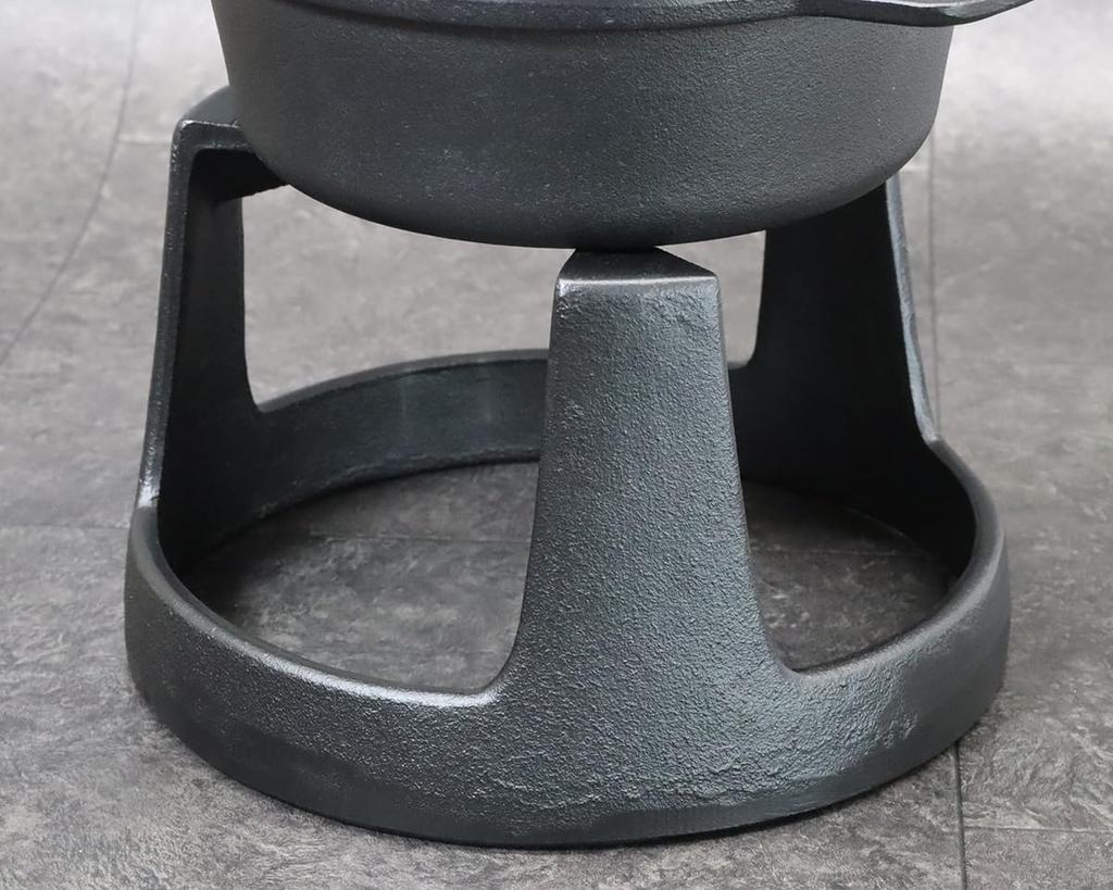 Asahi Iwate Prefecture Traditional Craftsmanship Nanbu Iron for Commercial Use Three-Legged Trivet, Large,