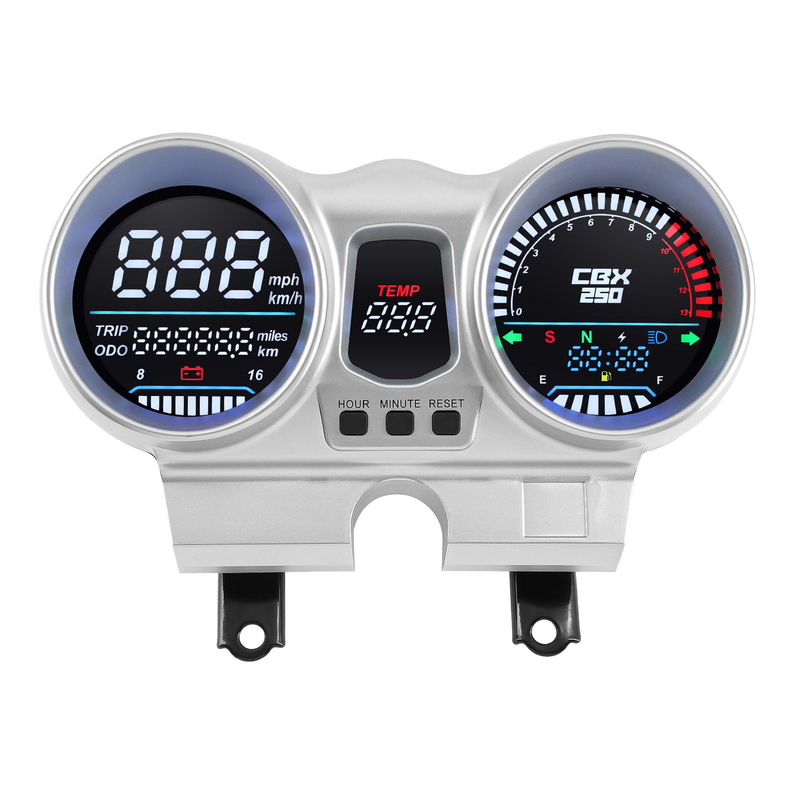 

LED Digital 12V Motorcycle Speedometer Gauge Tachometer Odometer Dashboard For Honda CBX250 CBF250 Twister 2001-2008 Waterproof