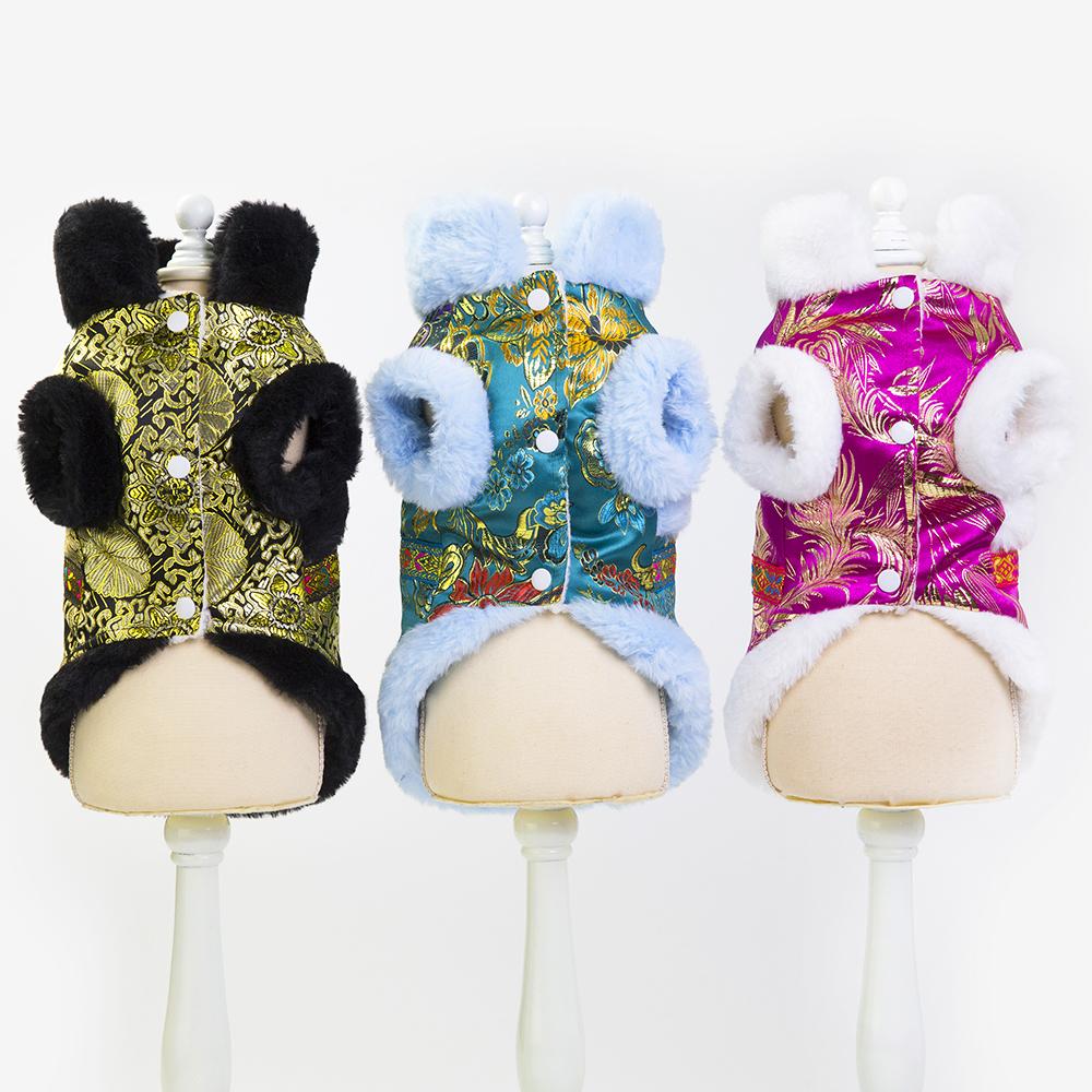 Chinese New Year Dog Costume Pet Clothes Tang Suit Cat Dog Clothing Puppy Coat