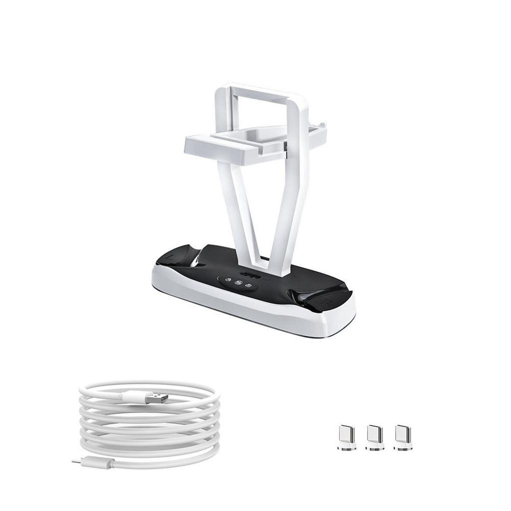 Dubbel-snabbladdare-trådlös handkontroll USB-laddnings-vagga dockningsstation för PS VR2 VR-handtag Laddnings-fäste Tillbehör