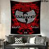 Tang Clan Wall Tapestry Aesthetic Wall Hanging Printed Fabric Blanket Decorative Tapestries for Bedroom Living Room Home Decor
