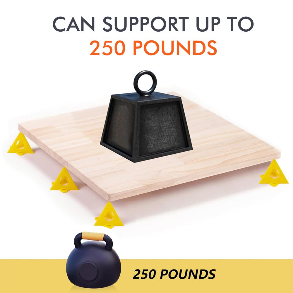 60 Stück Pyramide Dreieck Sprühpulverbeschichtung Holzplanke Stützhalterung Füße Kunststoff Konisch Schreiner Farbhaken