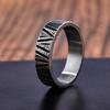 New Viking Style Vertical Stripe Texture Unisex Ring