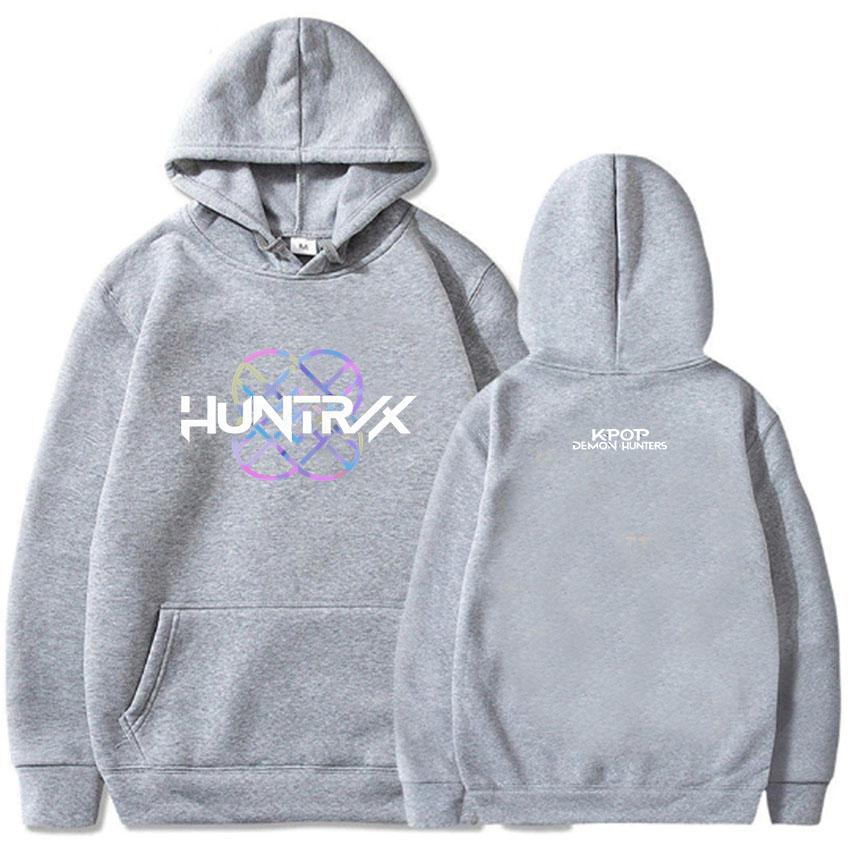 KPop Demon Hunters Huntrix Hettegenser Dame Herre Klær Løs Fleece Filmtrykk 2025 Pullover Grafisk Hettegenser Dame Topp