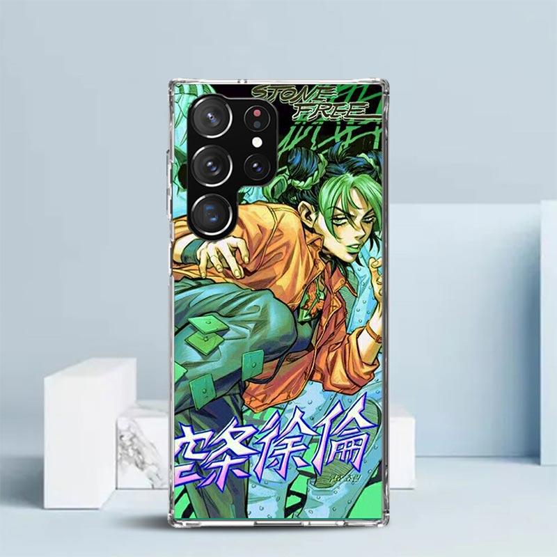 JoJo Bizarre Adventure Jolyne Cujoh Phone Case For Samsung Galaxy S24 S25 Edge S26 Ultra S22 S23 Plus S21 + S20 FE Soft TPU Back