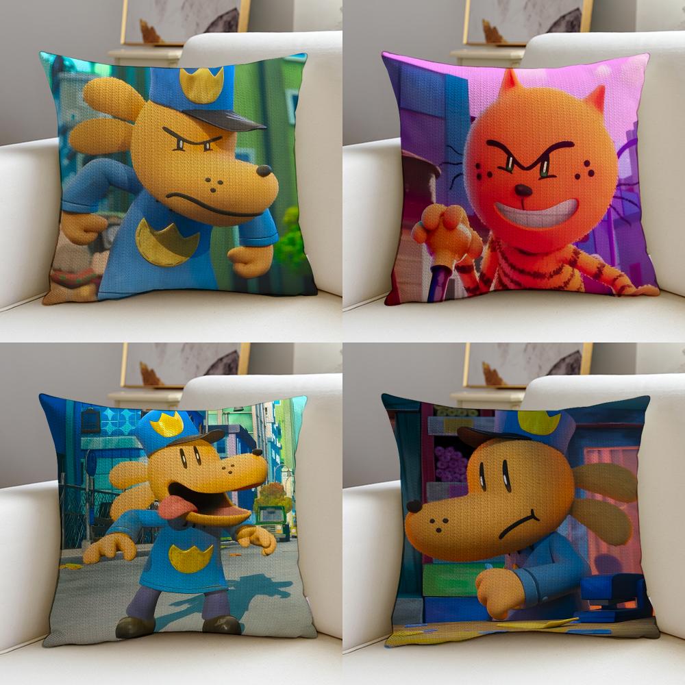 Funny DDog ManS Cushion Cover Breathable and skinfriendly linen pillowcase square removable and washable cushion