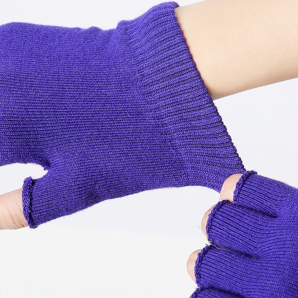 1Pair Women Men Half-finger Gloves Indoor Dance Fitness Training Open-fingered Gloves Yoga Gloves