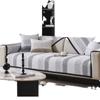 Modern Striped Sofa Cushion Is Universal In All Seasons  New Non-Slip Leather Sofa Cover, High-End Seat Cushion Cover