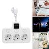 Power Socket with Independent   Multi Outlets Adapter 3 Way 2 Prong AC Grounding Outlet Extender