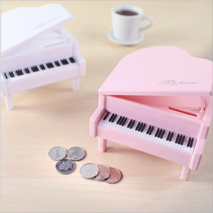 Simulationsklavier Spardose Kindersparspielzeug Heimdeko Ornament Kreatives Klavier Münzbank für Kinder Geburtstagsgeschenke