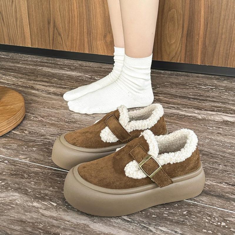 

женские осенне-зимние новые бархатные всеохватывающие хлопковые ботинки на толстой подошве, на одном педале, лоферы 40