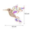 New Shiny Rhinestone Crystal Parrot Bird Brooch Vintage Animal Badge Lapel Pin Suit Coat Dress Party Jewelry Accessories Gifts