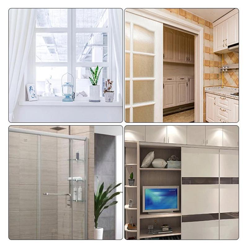 4Pcs/set Self-adhesive Door Handles for Window Cabinet Drawer Wardrobe Sliding Door Handle Glass Non-slip Grip Auxiliary Handles