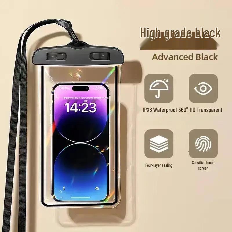 Waterproof Touchscreen Phone Pouch for Swimming, Diving, and Delivery Riders
