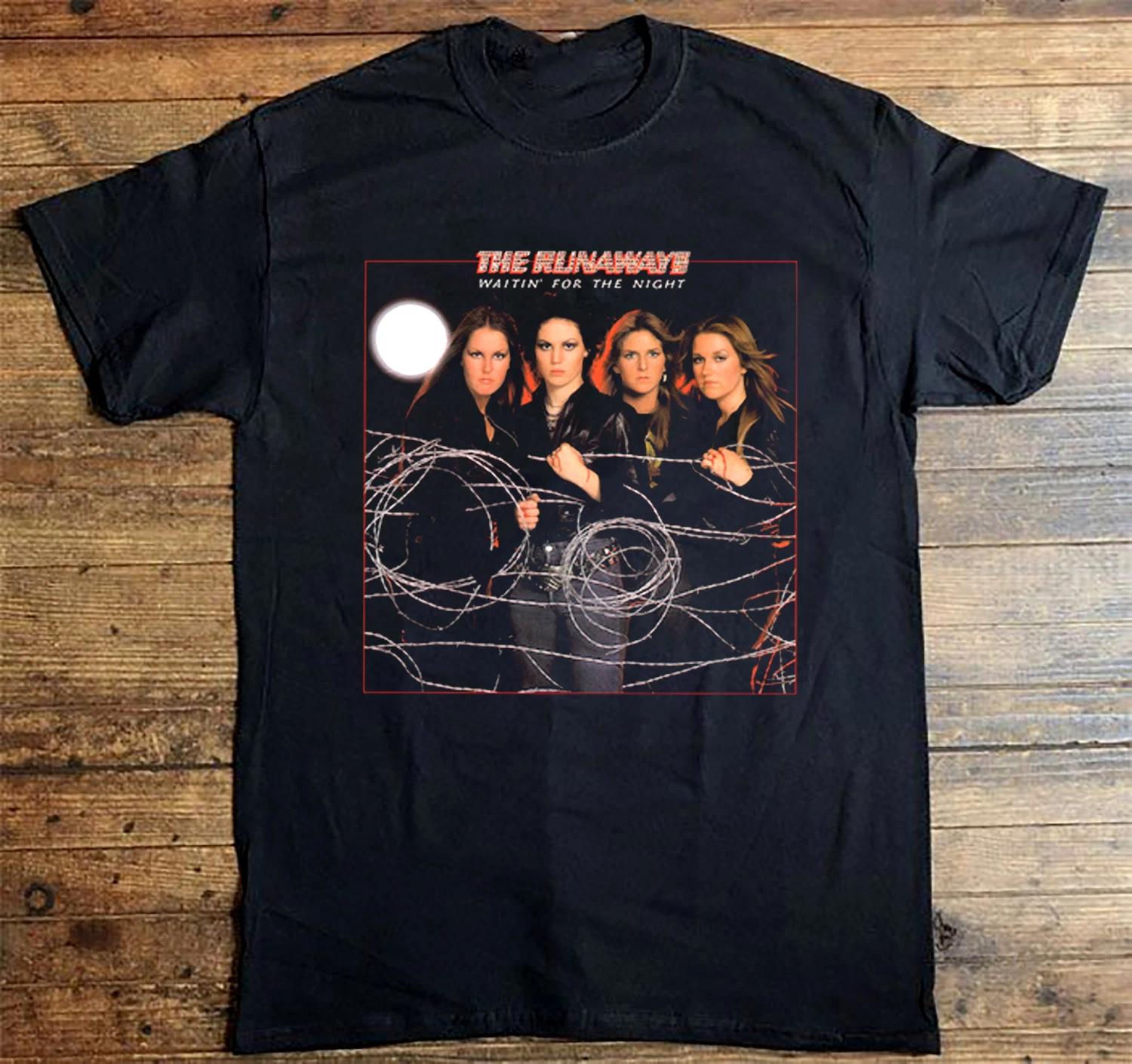 

The Runaways - Waitin For The Night Short Sleeve Black All Size Shirt OH12 M