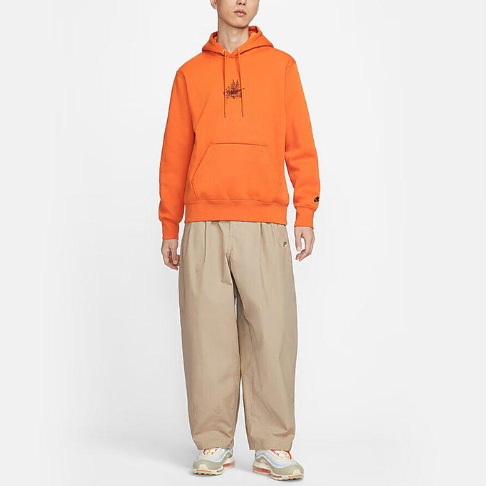 Nike Sweatshirts Men's Orange Red Hooded Moderate HV1217-893