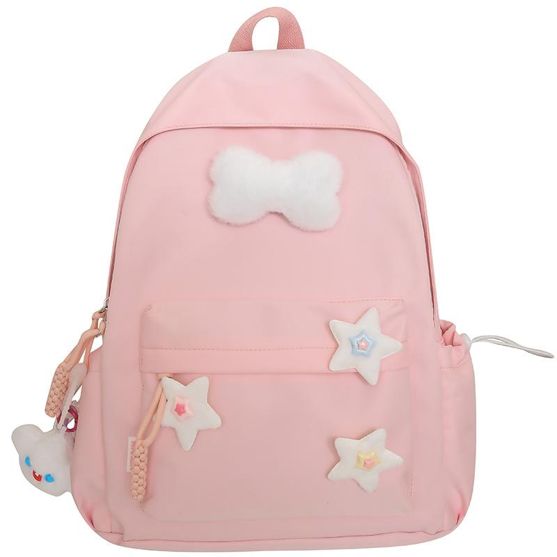 Schoolbags Elementary School Students  Girls Junior High School Students  Solid Color High School Students  College Students  Backpacks