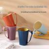 Family Set of 4 Plastic Mouthwash & Toothbrush Cups