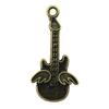 Musical Charms Multi Color Alloy Guitar Pendants For Music Themed Jewelry Making