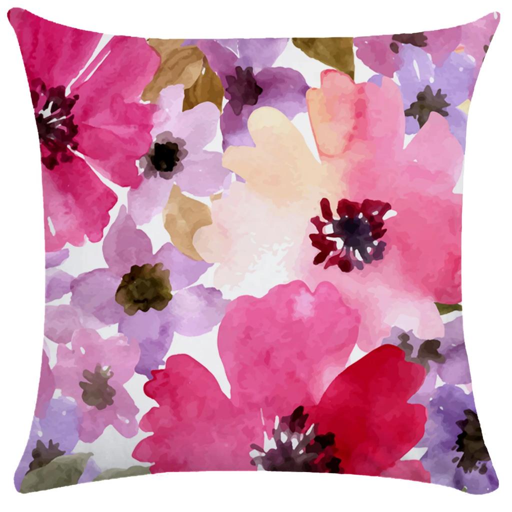 Aquarell Blumen Kissenbezug Bauernhof Pflanze Sofa Bett Zuhause Wohnzimmer