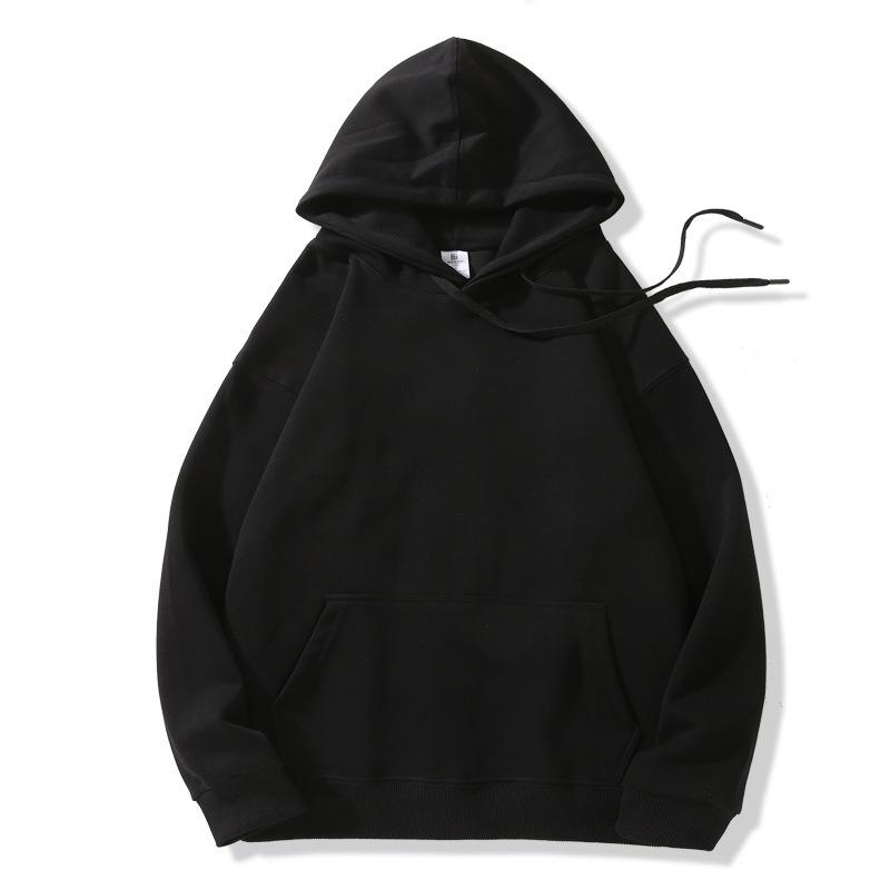 2025 autumn and winter new hooded sweater women's solid color college style loose casual velvet popular trendy brand Japanese and Korean style