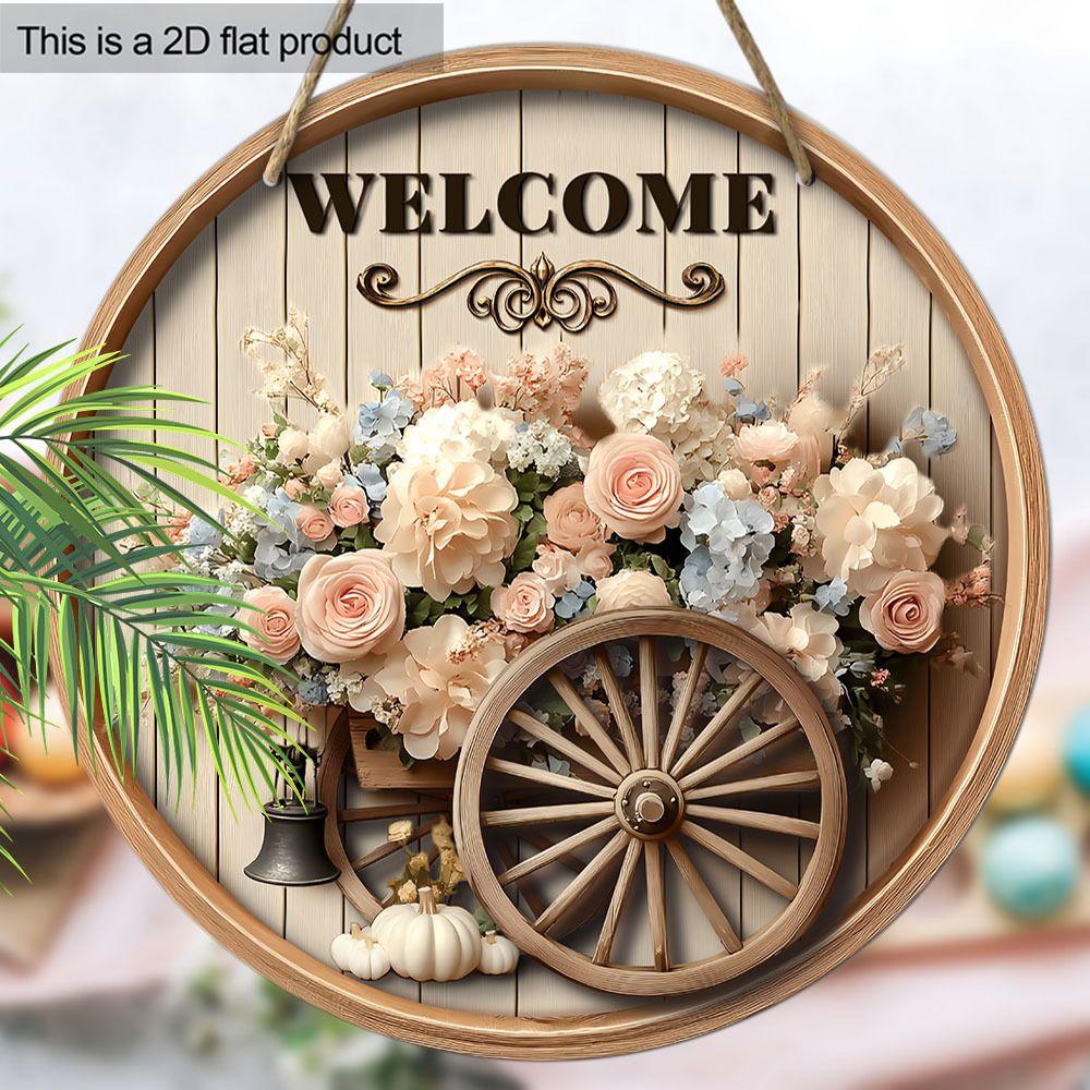 2D Flat Wooden Hanging Decorative Signs, Family Wall or Door Decoration, Garden Decoration, Float Patterns, Welcome Signs, Holiday Gifts for Friends
