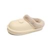 Korean version of fashion indoor and outdoor wear fleece warm and comfortable cotton slippers plush soft sole simple waterproof home shoes winter