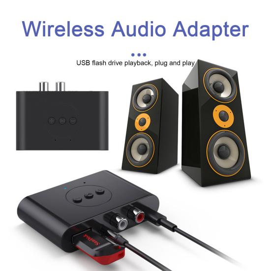 

Bluetooth-совместимый приемник для динамика 3,5 мм 2 разъема RCA автомобильный аудио музыкальный стерео беспроводной адаптер для смартфонов планшетов