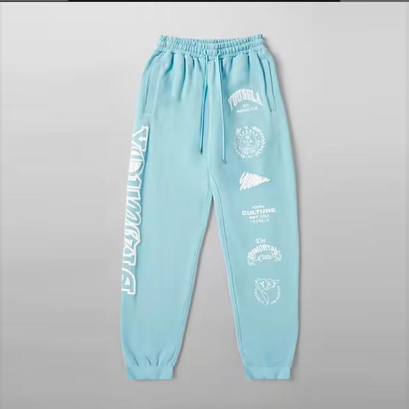 2024 Autumn Men's Solid Color Elastic Waist Comfortable Casual Pants, Jogging Pants, Sports Pants