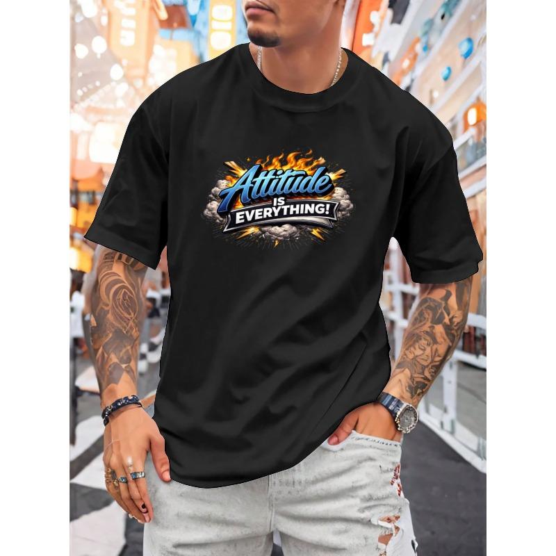 

Европейские размеры Мужская повседневная футболка с коротким рукавом - Мотивационный поп-арт графический дизайн | Дышащая летняя футболка, Машинная стирка, Обычный крой S чёрный