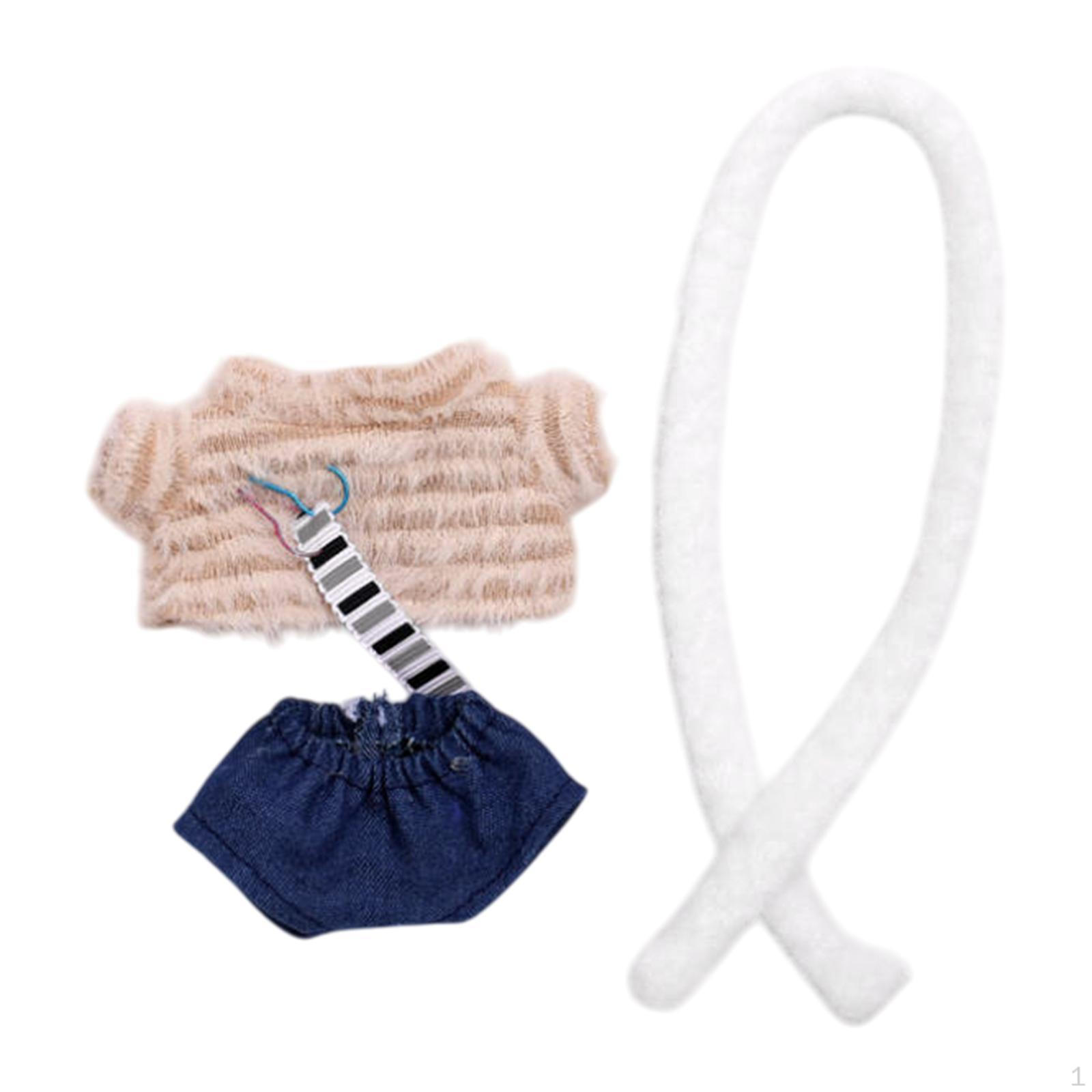 

15cm 17cm Doll Clothes ,Striped Scarf Outfit Accessories ,Photo Props Clothing without hat