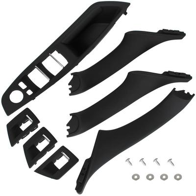 BMW 5 F10 F11 09-17 priekinės salono durų rankenėlių komplektas 7 vnt. JUODAS